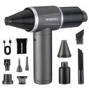 WORKPROエアダスター電動エアダスター小型ブロワーハンディクリーナー車載掃除機2in1吹き飛ばし&吸い込む4段階風力調整吸引力6500PAType-C充電式...