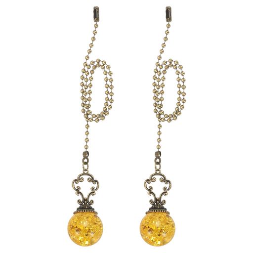 仕様:素材:水晶;カラー:アンバー;全長:38.5cm/15;ペンダントサイズ:6.5x3cm/3x1(長さx直径);パッケージリスト:シーリングファンプルチェーン2個。 シーリングファンチェーンエクステンダーは、ご自宅の室内環境を美しくす...