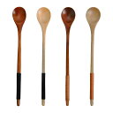 Doyeemeiスプーン天然木製マドラーマドラースプーン4本セットロングスプーン攪拌スプーン調理用長いスプーン調理スプーン長い攪拌スプーン業務用飲料店家庭用