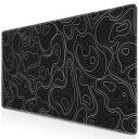 ゲーミングマウスパッド【TOPOGRAPHICCONTOUR】マウスパッド超大型90X40CMキーボードパッド滑り止め/防水/耐久性汚れ防止高精度表面PC・ノートPC・キーボード対応オフィス作業用ゲーミングデスクマットXXL