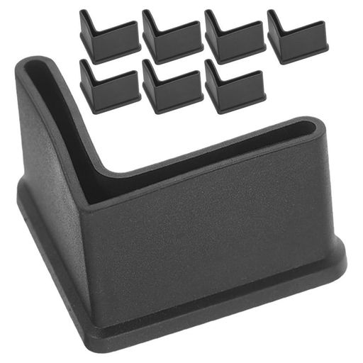 OUNONA8個入りゴム製アングルアイアン脚カバー1.9インチ角滑り止め機能付きベッドフレーム・椅子脚保護..