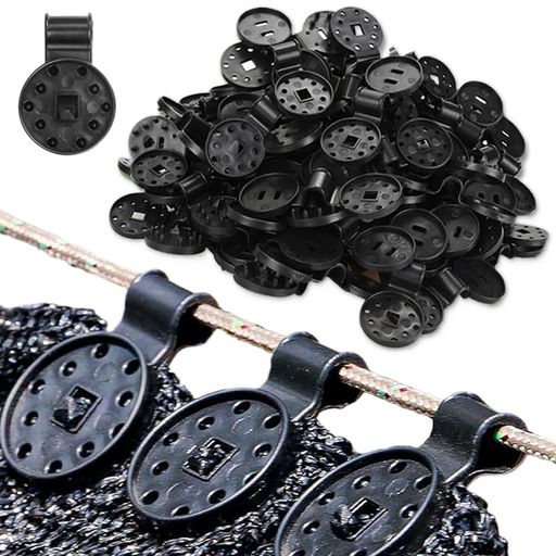 シェードクロスクリップネット用ファスナー強力日除けシェード固定用クリップ50個入り温室用シェードク..