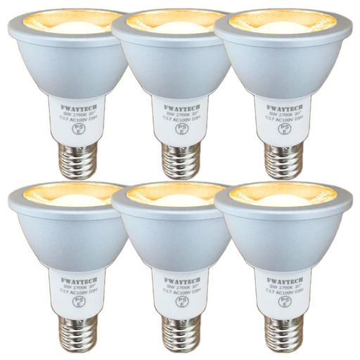 FWAYTECHe17ledスポットライト6W中角30度50W~60W相当LEDダクトレールライトレフ電...