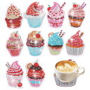 ダイヤモンドアート コースター キット ケーキ 10PCS クリスマス プレゼント カップマット 手芸キット ダイアモンドアート セット かわいい 5Dダイヤモ...