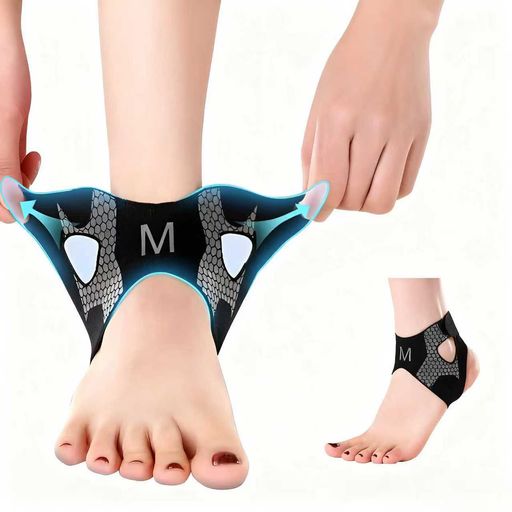 雲見足首サポーター捻挫固定1枚入り薄手アキレス腱サポーター高通気性マジックテープ式足関節と靭帯を..