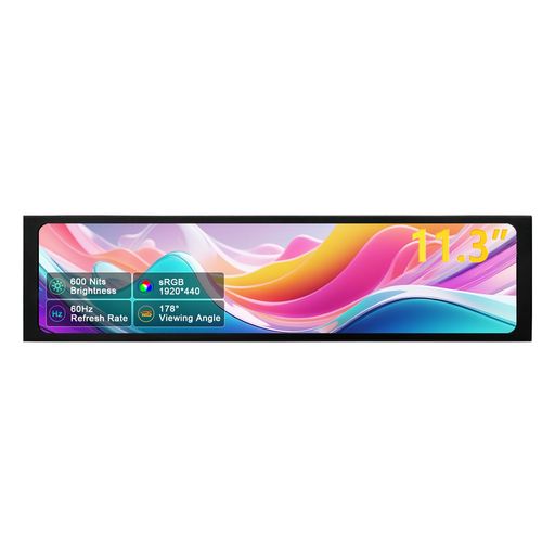 Other - 11.3インチ小型モニターHD1920x440IPSLCDミニディスプレイPCCPUデータモニターミニ横長ホスト用センサーパネルディスプレイAIDA64用