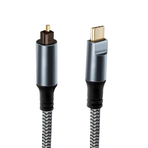 CYType-C-SPDIFToslink光オーディオケーブル(オプトオス)USB-C-デジタル光ファイバーサウンドインターフェースオスアダプタワイヤーデスクトップノートパソコン用(180cm)