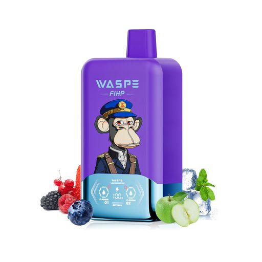 【40000回】電子タバコ 使い捨て WASPE 40000回吸引 vape シーシャ 持ち運び 本体 水蒸気タバコ 爆煙 禁煙グッズ 禁煙パイポ Type-C 650mAh 充電式 ニコチンなし タール無し (ミックスベリー&ダブル…