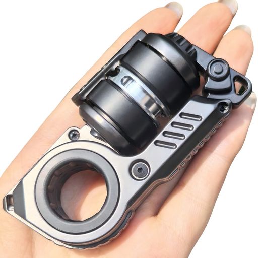 Doyexby EDC メタルスピナーおもちゃ、フィジェットスライダー、大人用マグネット式フィジェットトイ (グレー)
