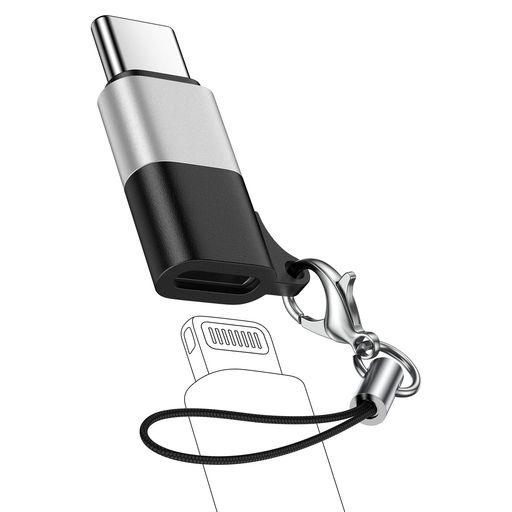 ライトニングtoUSBC変換アダプタ急速充電データ転送ライトニングタイプCコネクタ防紛失ストラップ付iPhoneからタイプC変換コネクタlightningからTYPE-C変換アダプタMacBookiPadiPhone