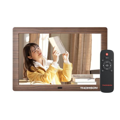 THOMSON デジタルフォトフレーム 8インチ 1280x800 SD/SDHC/MMCカード/USBメモリ対応 リモコン操作 デジタルアルバム 写真/動画/音楽再生 SDカードは別途購入が必要 プレゼントに適用