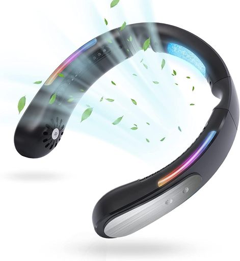 ネッククーラー冷却プレート大風力上下送風Type-c急速充電瞬間冷却-15°C強力首掛け扇風機羽なし大風力携帯扇風機急速冷却3段階風量調節長時間16H3600mAh大容量ネックファン熱中症対策ハイ…