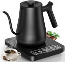 電気ケトル温度調節0.8Lコーヒーケトル1000W急速沸騰4時間保温機能/温度調節1°C単位40°C~100°C/空焚き防止/自動オフドリップケトルコーヒーお茶粉乳引越しプレゼント日本語取扱説明書付き