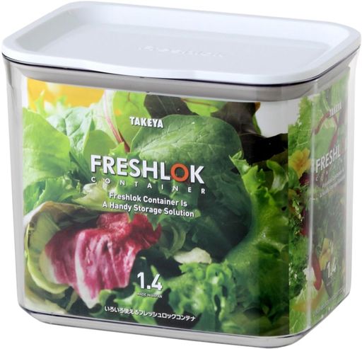 タケヤ化学工業TAKEYAフレッシュロックコンテナM1400mlFRESHLOKホワイトスタッキング積み重ねOK