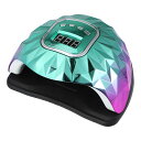 VOCOSTEUV-LEDネイルランプポータブルジェルマニキュアドライヤー速硬化ネイルドライヤー4個タイマーのセンサー付き200W45個ネイルライト緑(4)