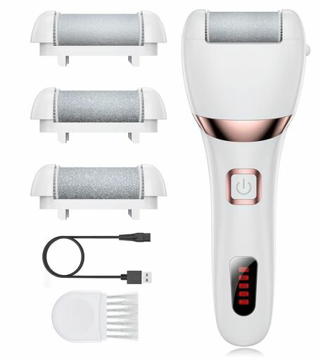 電動角質リムーバー かかと 角質取り 足角質除去 4種ローラー 残量表示 踵 角質取り USB充電式 ハードスキンリムーバー 水洗い可能 男女兼用 家庭用 取扱説明書付き (オフホワイト) 電動角質リムーバー かかと 角質取り 足角質除去 4種ローラー 残量表示 踵 角質取り USB充電式 ハードスキンリムーバー 水洗い可能 男女兼用 家庭用 取扱説明書付き (オフホワイト)