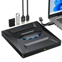 【2024新登場】CD/DVDドライブ 外付け プレーヤー 外付け 外付けドライブ USB3.0/TYPE-Cポート付き CD/VCD/DVD プレーヤー 再生...