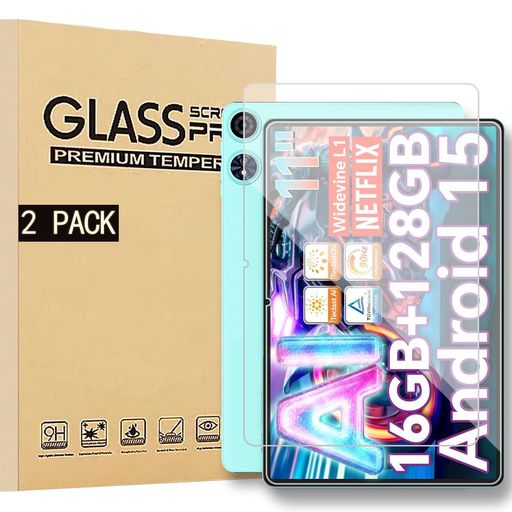 【NSFN】2枚入りRebotAiA11/TECLASTP50T2026初登場フィルムAndroid16タブレット11インチ用のガラスフィルム液晶保護ガラスフィルム硬度9H超薄型高透過率自動吸着スクラッチ防止