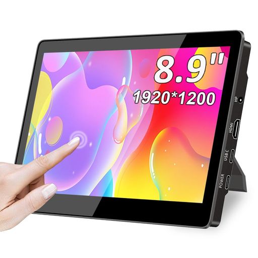 VIEWTURBO ミニ モニター 8.9 インチ タッチパネル FHD 1920X1200 小型モニター USB TYPE C/HDMI ミニ ディスプレ IPS 画面 450NITS辉度 VESA対応 スピーカー内蔵 自立型 RASPBERRY PI VIEWTURBO ミニ モニター 8.9 インチ タッチパネル FHD 1920X1200 小型モニター USB TYPE C/HDMI ミニ ディスプレ IPS 画面 450NITS辉度 VESA対応 スピーカー内蔵 自立型 RASPBERRY PI