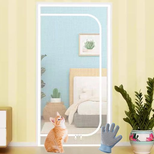 星(塗り潰し)【サイズと適用場所】85*210cm(幅広さ*高さ)、本品は多サイズが選択でき、中小型ペットに対応し、猫や犬、うさぎなどの小動物も赤ちゃんも使用できます。また、屋内や屋外、リビングルーム、バルコニー、玄関、庭、キッチン、出入り口など危険な階段や立ち入り禁止区域で使えます。 星(塗り潰し)【高品質素材】このPuhangゲートのネットは通気メッシュとポリエステル布が作られて、耐久性や衝撃耐性にも優れていて、鋭いハサミでも簡単に破れません。高密度なので、防蚊にもできます。 星(塗り潰し)【侵入・逃げ防止】ペットや赤ちゃんが危険な部屋への侵入を防ぎ、脱走防止するために、本品が必要です。高さが十分で、どんなにジャンプ力がすごい猫でも、簡単に逃げません。内からも外からも開けられるファスナー付き、出入りの時、下まで開ける必要がありますので、少し不便でが、ペットさんが留守の時に非常に役立ちます。 星(塗り潰し)【手軽に設置】取り付け簡単で、扉にマジックテープを貼って、本品をテープに貼れば出来上がりです。ご注意:マジックテープが貼れるのは、ガラス、石、金属など滑らかな表面だけで、トイレなど湿気が強い所が禁止です。