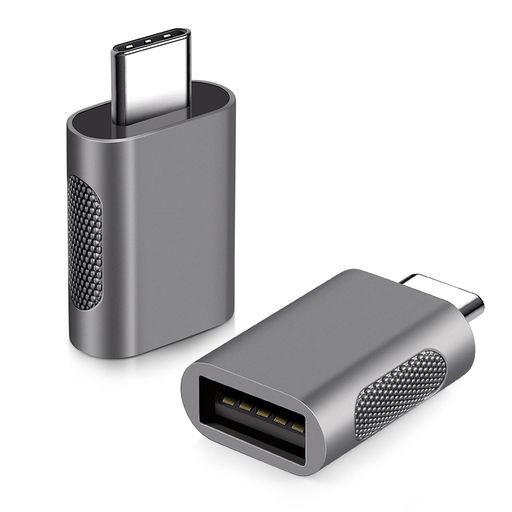 Rakuten - Eono(イオーノ)-USBTypeC変換アダプタ2個セットTypeCtoUSB3.0メスOTGケーブル5Gbps高速データ転送タイプC変換コネクター(ダークグレー)