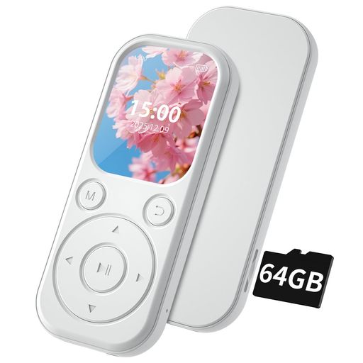 MP3プレーヤーBluetooth5.3「26g超軽量」音楽プレーヤー64GBTFカード内蔵128GBまで拡張可能HiFiType-C急速充電デジタルプレーヤー小型多機能デジタルプレーヤー音楽FMラジオ録音電子ブック会議