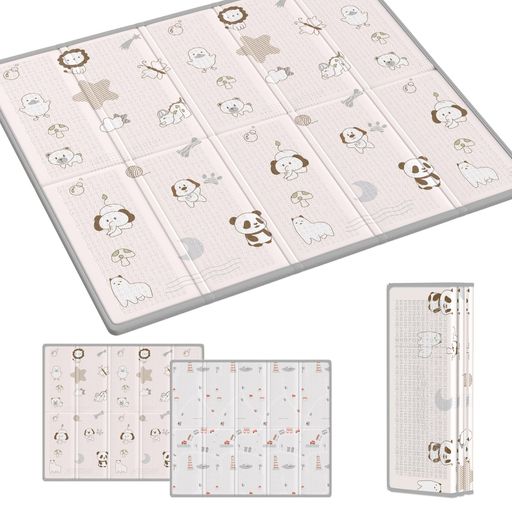 「高品質なXPE素材」:こちらのプレイマットは高品質なXPE素材を採用しており、有害な化学物質を含まない無害・無臭の素材で、柔らかくて弾力性があり、安心してプレイタイムを楽しむことができます。お子供様が歩き始めたり、遊んだりお昼寝したりに最適。ママもヨガや産後エクササイズをすることもおすすめです。 「厚手で衝撃吸収・防音」:厚さ1cmのプレイマットは衝撃吸収性に優れ、プレイマットをする赤ちゃんや小さな子どもにとっては、転倒時の保護にもなり、走ったりジャンプしても、マットが衝撃を吸収。周囲や階下への防音対策にびったり! 「滑り止め・防水・防汚効果」:マットの表面にこまやかなエンボス加工を施しています。子供が走っても滑りにくいので安心です。防水・防汚加工が施されており、汚れた場合は濡れた布でベビーマット表面の液体や汚れなどサッと拭き取れ、お手入れ簡単です! 「両面デザイン・軽量化設計」:リビングでも子ども部屋でも選びやすいプレイマット。両面デザイン、可愛い柄が用意しており、お部屋のインテリアに合うマットをお選びください。軽量化設計で、片付けも女性一人でも簡単に折りたためる。