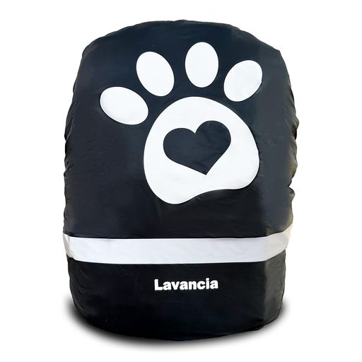 [LAVANCIA]令和6年新モデルリュックカバーレインカバー雨よけ3Mスコッチライト反射素材使用防水カバー収納袋付き2倍以上の防水性軽量ナイトセーフティアウトドア(黒)