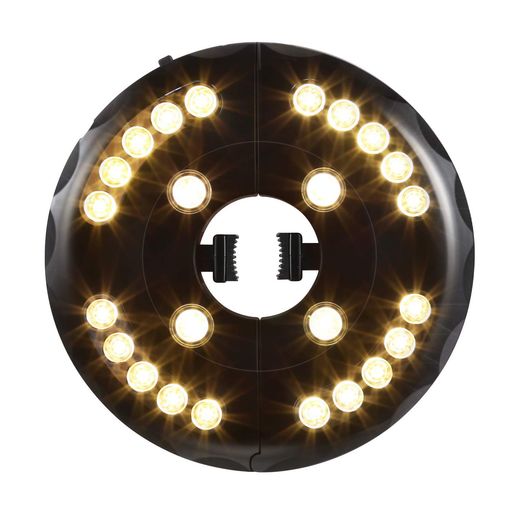 LEDGLEパラソルライト傘用ライトキャンプライトテントライト電球色24連LEDランプ電池式200LM3つ照明モ..