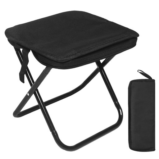 Anjiaya折りたたみ椅子アウトドアチェアコンパクト持ち運び便利キャンプ耐荷重100kg超軽量釣りBBQ登山野外キャンプ屋外用/室内(黒)のサムネイル
