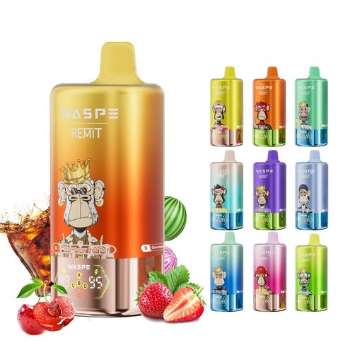 【100000回】電子タバコ使い捨てベイプWASPEremitvape100000回吸引1本で4つの味を切替え可能禁煙パイポ爆煙本体水蒸気タバコシーシャ持ち運び650mAhType-C充電可能ニコチンタール無し