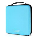 192枚収納DVD/CD対応ブルーレイディスクセミハードケースポータブルウォレット(SkyBlue)