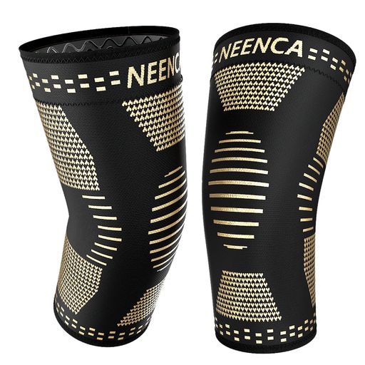 NEENCA 膝サポーター 2枚セット 銅繊維 スポーツ用 ひざ保護 膝安定 通気性 バドミントン/バスケ/バレーボール/ゴルフ/テニス/サッカー/ランニング スポーツ全般 左右兼用 日常生活 大きい…
