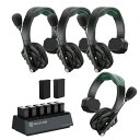 HOLLYLANDSOLIDCOMSEPRO-4Sワイヤレスインカム4台セット1.9G全二重無線インターホンヘッドセットシステムENCノイズキャンセリング水や風に強い耐性イヤホン使用可能400M伝送距離最大通話人数11人