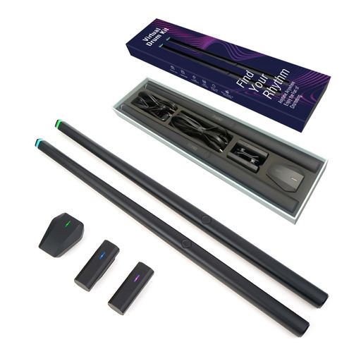 エアドラムスティックセットドラムコンソールスタンドアダプターシミュレーションMIDI対応バーチャルリアリティドラムセット