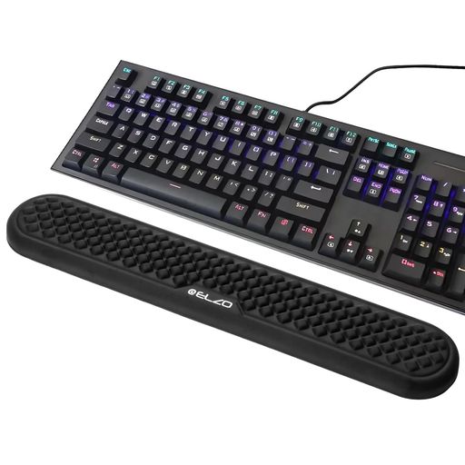 Elzoキーボードリストレストキーボードクッション水波紋状手首メモリーフォーム材質疲労軽減低反発クッ..
