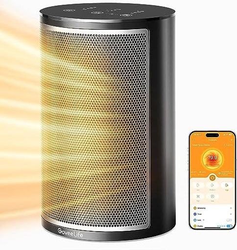 『省エネ速暖』GOVEELIFEヒーター セラミックヒーター セラミックファン 電気ストーブ サーモスタットモード サーモスタットモード 小型ヒーター 2秒速暖 24Hタイミング機能 三段階温度調節800W/1000W/1200W