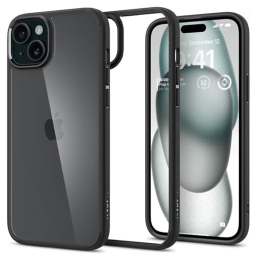 Spigen【創業18年の技術力】iPhone15ケースクリア耐衝撃黄変なし米軍MIL規格取得ストラップホール透明TPUバンパーケース2重構造レンズ保護擦り傷防止ワイヤレス充電対応ウルトラ・ハイブリ…