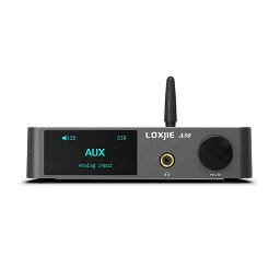 LOXJIE A30 パワーアンプ HI-FI ステレオ デジタルアンプ DAC ヘッドホンアンプ 一体「MA12070」アンプIC搭載/EQ・高低音調節可能/BLUETOOTH5.0/APT-X対応/2.1CH・2.0CH