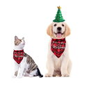 PЁKYO ペットかわいいセット帽子三角スカーフセット猫コスチューム服コスプレ衣装猫子犬帽子クリスマス誕生日会