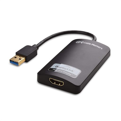 CABLE MATTERS USB HDMI ϊA_v^[ USB 3.0 HDMI ϊ HDMI-DVI A_v^[t USB DVI Ή 1440P𑜓x WINDOWSp ubN