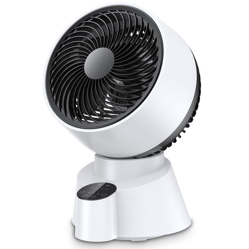 Electric Fan - サーキュレーター大風量6段階調節上下左右自動首振り静音リモコン付き小型扇風機兼用卓上扇風機分解丸洗い0.5-7.5Hタイマー付き持ち運びタッチパネル搭載自動消灯節電25畳パワフル送風…