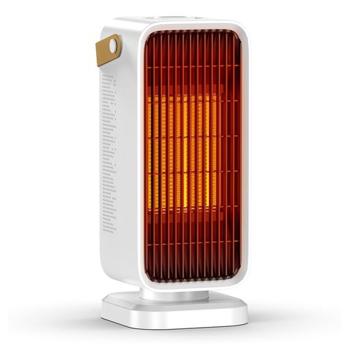 セラミックヒーター小型電気ファンヒーター2秒速暖暖房器具省エネ大風量コンパクトミニ3段階温度調整足元ファンヒーター温度調節2重過..