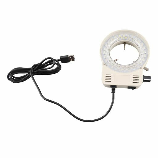顕微鏡用ライトLED顕微鏡ライトLEDリング照明ライト輝度調整可能取り付け簡単USプ...