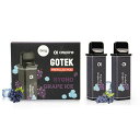 【Gotek】アスパイアGOTEK交換用Podカートリッジ充填済みプレフィルドポッド純正抵抗値ニコチンフリー電子タバコエコフレンドリー1箱2個入り(巨峰グレープ・アイス)