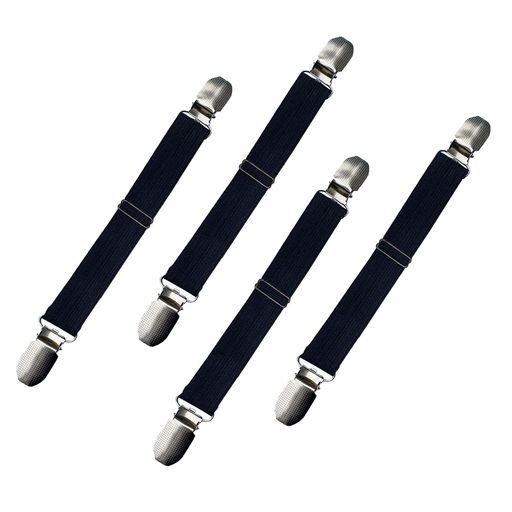 YANYULIベッドシーツクリップズレ防止クリップ滑り止めゴムバンド4本セット調節可能布団固定ソファーシ..