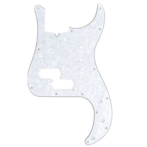 MusiclilyPro13穴プレシジョンベースピックガード4弦AmericanPrecisionBass用、ホワイトパール4P
