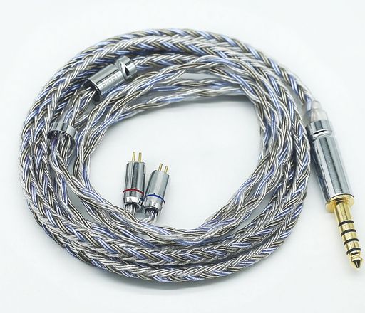 【JSHiFi-Warrior】2pin4.4mmリケーブル16芯銀メッキケーブルフラット2pinイヤホン...