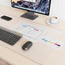 YSAGi透明デスクマットマウス対応クリアテーブルマットPVC製大型マウスパッド耐熱性防水滑り止め帯電防止円形の端縁で手が痛くならないオフィス学習机自宅用デスクパッド(透明60*35CM)
