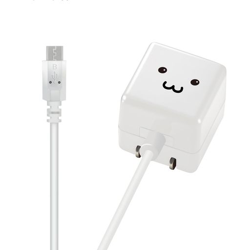 エレコム スマホ用AC充電器/CUBE/1A/MICROB/1.5M/ホワイト/F エレコム スマホ用AC充電器/CUBE/1A/MICROB/1.5M/ホワイト/F